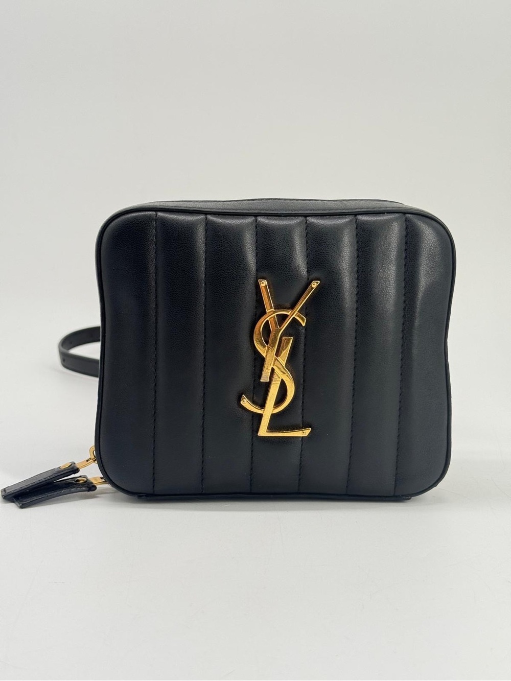 Saint Laurent Vicky Black Calfskin Belt Bag